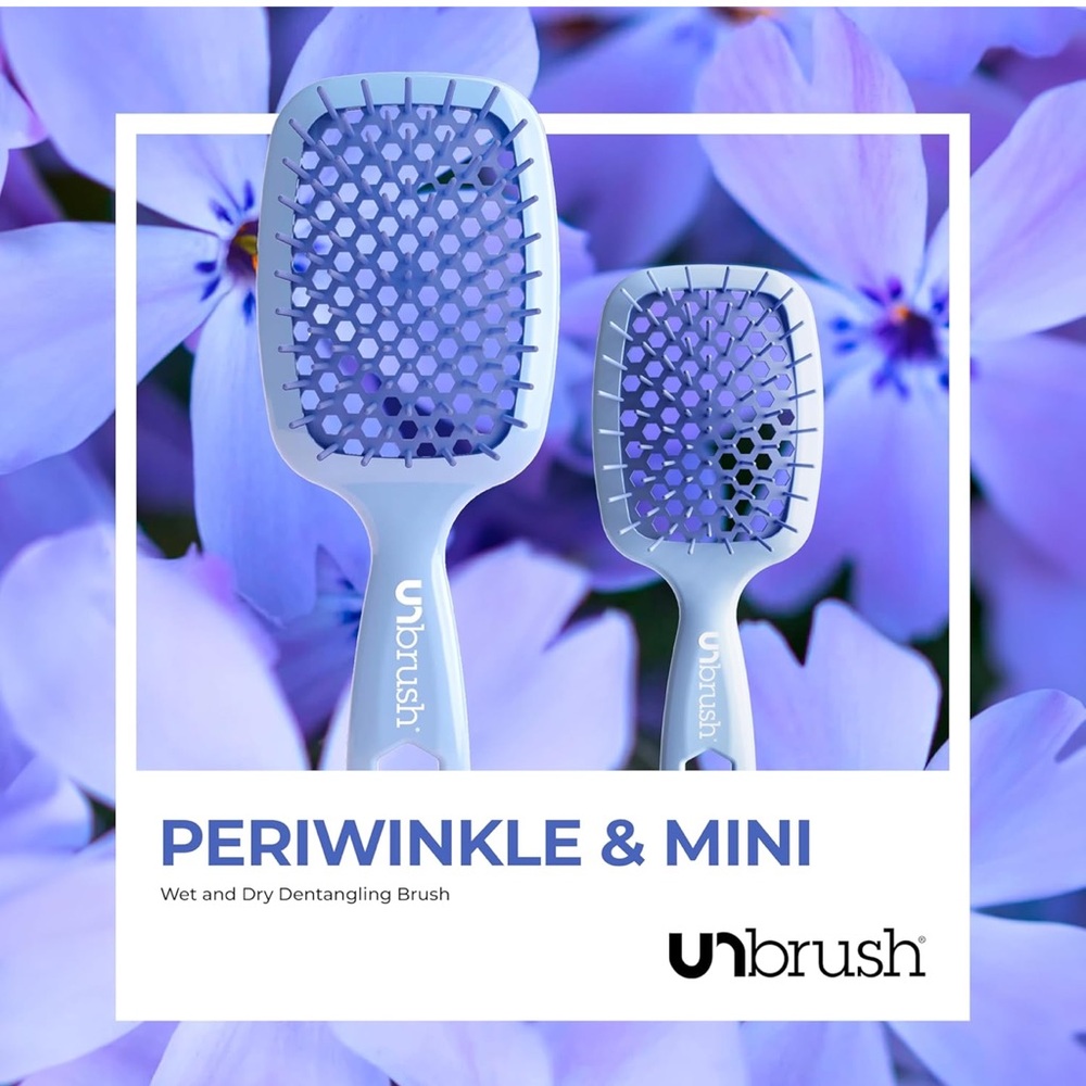 FHI Heat UNbrush Detangling Hair Brush Duo Set | Full Size & Mini Travel Brush - Picture 3 of 9